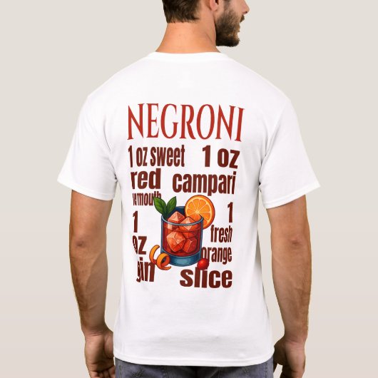 Negroni T-Shirt – Bold Italian Aperitif (Achterkant)