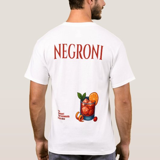 Negroni T-Shirt – Bold Italian Aperitif (Achterkant)