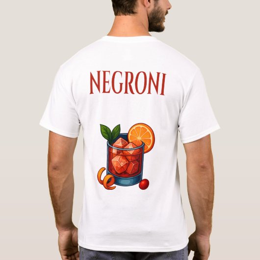 Negroni T-Shirt – Bold Italian Aperitif (Achterkant)