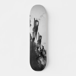 Negropiloten in Vliegtuig met haaienvinnen P-40 Vo Skateboard