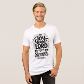 Nehemia 8:10 De Blijdschap Van De Heer Tri-Blend Shirt (Voorkant volledig)