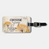 Nehemia 8:10 Vreugde van de Heer Bijbel Paardenblo Bagagelabel (Voorkant horizontaal)