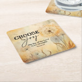 Nehemia 8:10 Vreugde van de Heer Bijbel Paardenblo Kartonnen Onderzetters (Schuin)