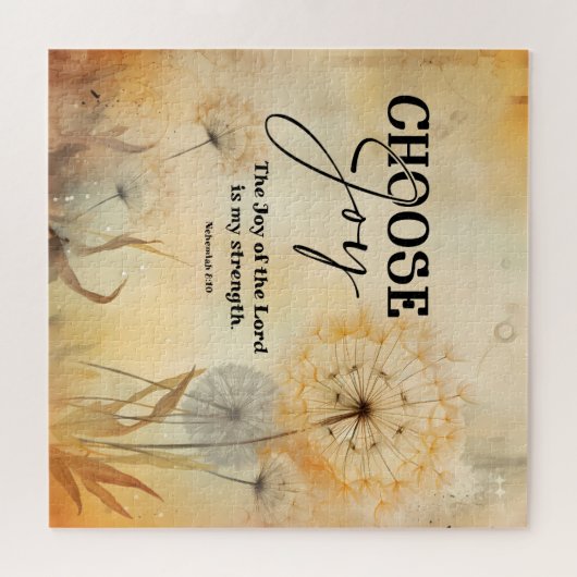 Nehemia 8:10 Vreugde van de Heer Bijbel Paardenblo Legpuzzel (Horizontaal)