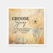 Nehemia 8:10 Vreugde van de Heer Bijbel Paardenblo Servet (Voorkant)