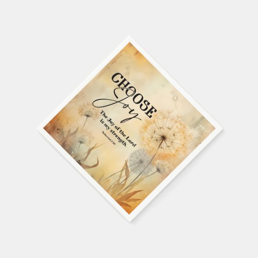 Nehemia 8:10 Vreugde van de Heer Bijbel Paardenblo Servet (Hoek)