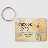 Nehemia 8:10 Vreugde van de Heer Bijbel Paardenblo Sleutelhanger (Achterkant)