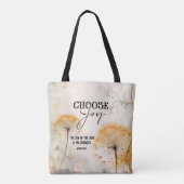 Nehemia 8:10 Vreugde van de Heer Bijbel Paardenblo Tote Bag (Achterkant)