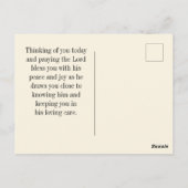 Nehemia 8:10 Vreugde van de Heer Bijbel Verse Bloe Briefkaart (Achterkant)