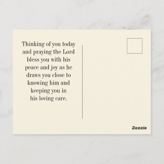 Nehemia 8:10 Vreugde van de Heer Bijbel Verse Bloe Briefkaart (Achterkant)