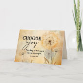 Nehemia 8:10 Vreugde van de Heer Bijbel Verse Bloe Kaart (Voorkant)