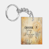 Nehemia 8:10 Vreugde van de Heer Bijbel Verse Bloe Sleutelhanger (Voorkant Links)