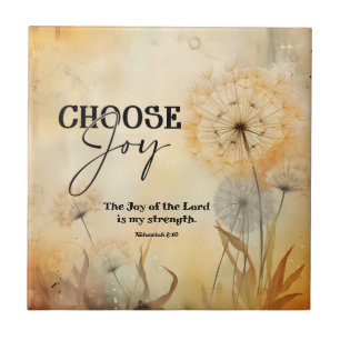 Nehemia 8:10 Vreugde van de Heer Bijbel Verse Bloe Tegeltje