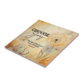 Nehemia 8:10 Vreugde van de Heer Bijbel Verse Bloe Tegeltje (Zijkant)