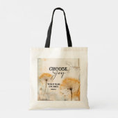 Nehemia 8:10 Vreugde van de Heer Bijbel Verse Bloe Tote Bag (Achterkant)