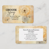 Nehemia 8:10 Vreugde van de Heer Bijbel Verse Bloe Visitekaartje (Voorkant / Achterkant)