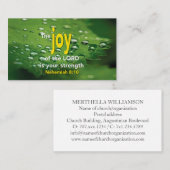 Nehemia 8:10 | VREUGDE VAN DE HERE Schrift Visitekaartje (Voorkant / Achterkant)