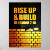 Nehemiah 2:18 Bijbelversie Poster (Voorkant)