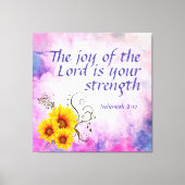 Nehemiah 8:10 canvas afdruk (Voorkant)