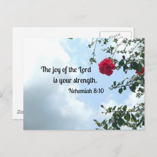 Nehemiah 8:10 De vreugde van de Heer... Briefkaart (Voorkant / Achterkant)