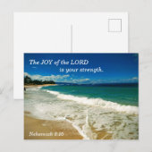 Nehemiah 8:10 De vreugde van de Heer is jouw krach Briefkaart (Voorkant / Achterkant)