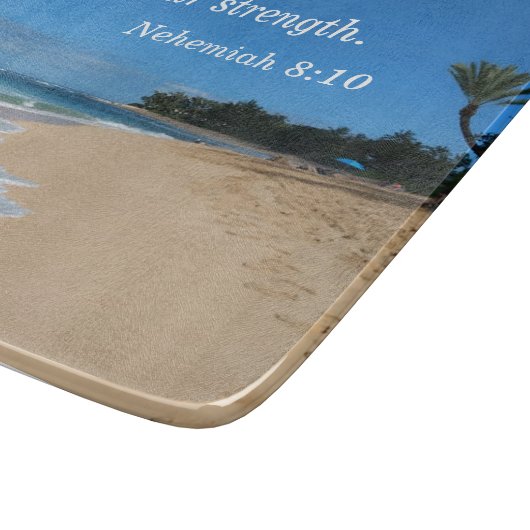 Nehemiah 8:10 De vreugde van de Heer is jouw krach Snijplank (Hoek)