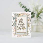 Nehemiah 8:10 De vreugde van de Heer is mijn krach Briefkaart (Staand voorkant)