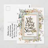 Nehemiah 8:10 De vreugde van de Heer is mijn krach Briefkaart (Voorkant / Achterkant)