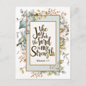 Nehemiah 8:10 De vreugde van de Heer is mijn krach Briefkaart (Voorkant)