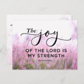 Nehemiah 8:10 De vreugde van de Heer is mijn krach Briefkaart (Voorkant / Achterkant)