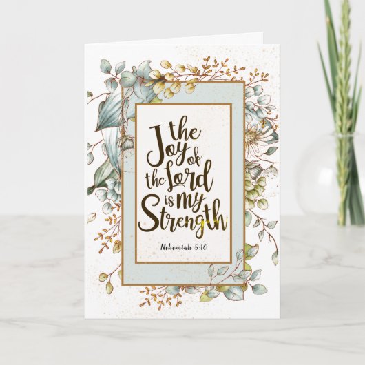 Nehemiah 8:10 De vreugde van de Heer is mijn krach Kaart (Voorkant)