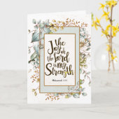 Nehemiah 8:10 De vreugde van de Heer is mijn krach Kaart (Gele Bloem)