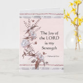 Nehemiah 8:10 De vreugde van de Heer is mijn krach Kaart (Gele Bloem)