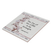 Nehemiah 8:10 De vreugde van de Heer is mijn krach Tegeltje (Zijkant)