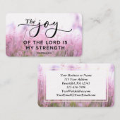 Nehemiah 8:10 De vreugde van de Heer is mijn krach Visitekaartje (Voorkant / Achterkant)