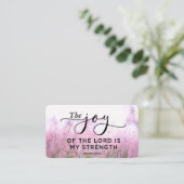 Nehemiah 8:10 De vreugde van de Heer is mijn krach Visitekaartje (Staand voorkant)