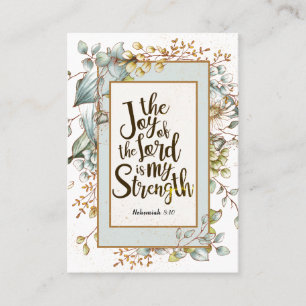 Nehemiah 8:10 De vreugde van de Heer is mijn krach Visitekaartje