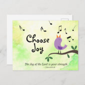 Nehemiah 8:10 De vreugde van de Heer is Uw Sterkte Briefkaart (Voorkant / Achterkant)