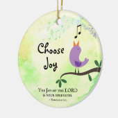 Nehemiah 8:10 De vreugde van de Heer is Uw Sterkte Keramisch Ornament (Links)