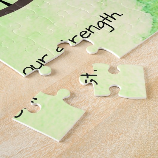 Nehemiah 8:10 De vreugde van de Heer is Uw Sterkte Legpuzzel (Zijkant)