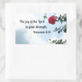 Nehemiah 8:10 De vreugde van de Heer... Rechthoekige Sticker (Tas)