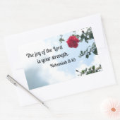 Nehemiah 8:10 De vreugde van de Heer... Rechthoekige Sticker (Envelop)