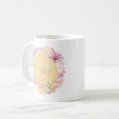 Nehemiah 8:10 Floral Waterverf Joy of the Lord Koffiemok (Voorkant links)