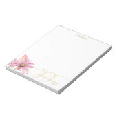 Nehemiah 8:10 Floral Waterverf Notitieblok (Linkerzijde)