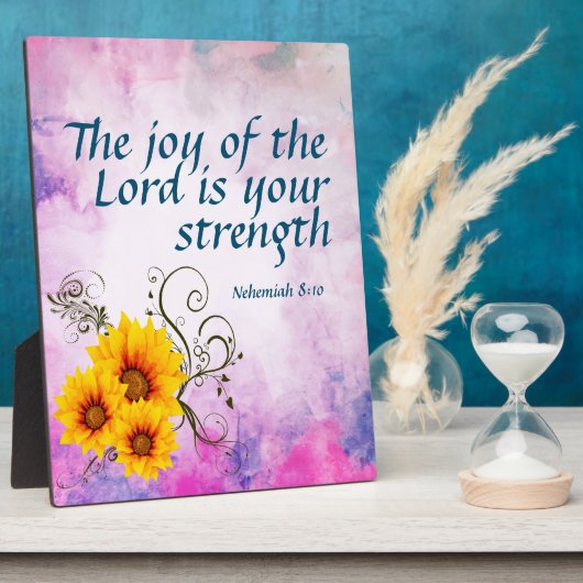 Nehemiah 8:10 fotoplaat (Zijkant)