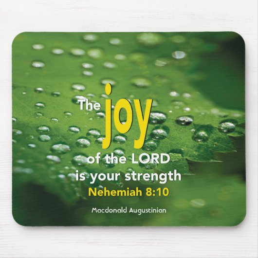 Nehemiah 8:10 JOY OF THE LORD Personalized Muismat (Voorkant)