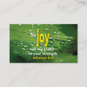 Nehemiah 8:10 JOY OF THE LORD Scripture Visitekaartje