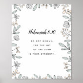 Nehemiah 8:10 Kunstafdrukken voor scripts Poster (Voorkant)