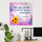 Nehemiah 8:10 poster (Thuiskantoor)