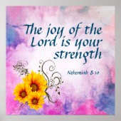 Nehemiah 8:10 poster (Voorkant)